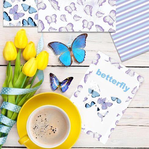 24 pcs of watercolor butterfly 30x30cm scrapbook paper,double-sided Purple decorative paper,plaid pattern folding flat DIY Card Making Scrapbook Paper,12 design in Saudi Arabia