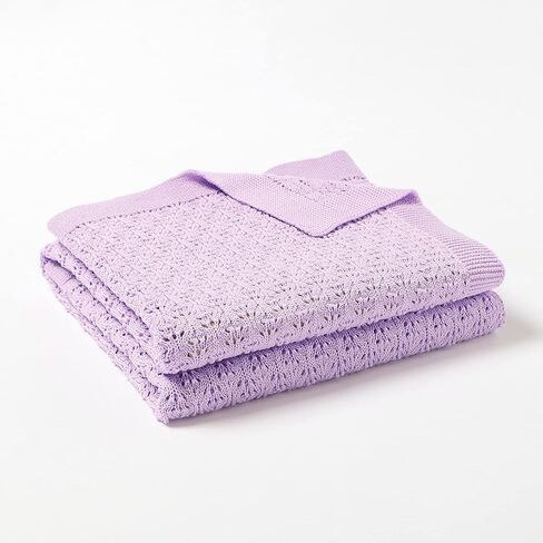 بطانية Leyeet للأطفال، بطانية قطنية للأطفال الرضع، بطانية خلوية محبوكة للأطفال حديثي الولادة من الأولاد والبنات in Kuwait