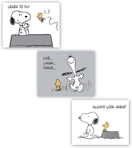 Lambs & Ivy Classic Snoopy 11 by 14 Inch Unframed Nursery/Child Wall Art - 3pc in Saudi Arabia