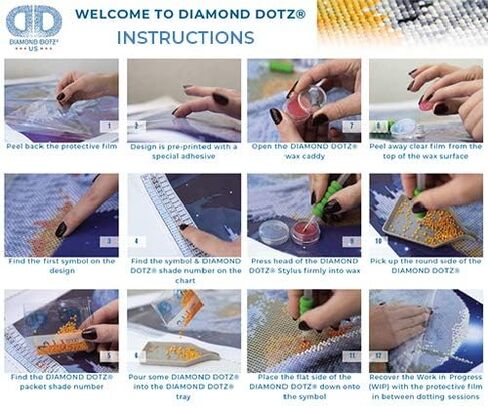 DIAMOND DOTZ Waves Diamond Painting Kits for Adults - Diamond Art Kits a Relaxing Creative Craft Kit with Dotz Gems in Saudi Arabia