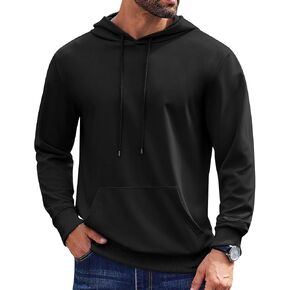 COOFANDY Mens Hoodies Pullover Long Sleeve Casual Fashion Sweatshirts Drawstring Gym Hooded Shirt with Kanga Pocket