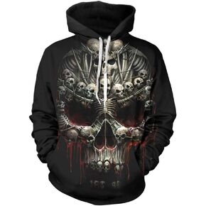 Generic Brands Soul Men's Skull Pattern 3D Print Fashion Design Hoodies Sweatshirt