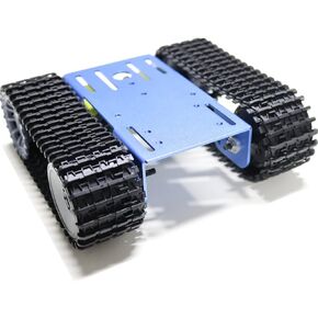 Professional Tank Car Chassis Kit with 2pcs Plastic Tracks & 2pcs TT Motor, TT02 Crawler Tank Chassis Platform for Arduino (Black)