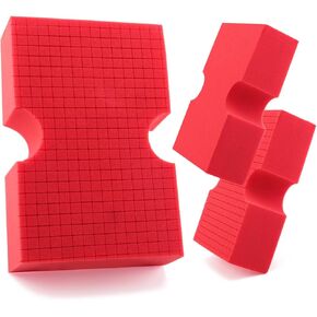Car Wash Sponge, SPTA 3 Pack Big Red Sponge, Scratch-Free Car Cleaning Sponge, Durable Cross Cut Grid Sponge for Auto Multi Use Cleaning Washing Surfaces