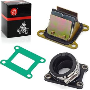 MOTO1988 Carb Joint Intake Manifold Boot and Intake Valve Reed for Kawasaki KX65 KX 65 2000-2016 OEM 16065-1366 12021-1015
