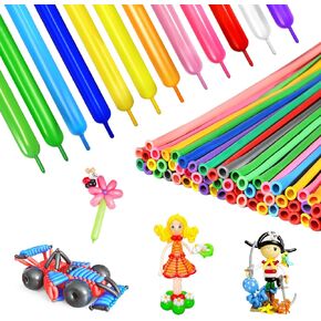 Clear 260 Balloons, 100Pcs Transparent Twisting Long Balloons for Tying Balloon Arch, Thickening Skinny Latex Balloon for Garland Animals Modeling, Birthday, Wedding Party Decorations