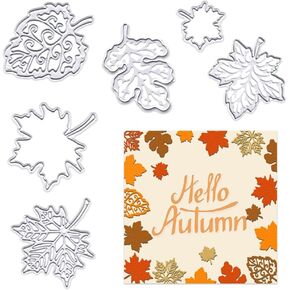 Hying Fall Leaves Cutting Dies for Card Making, Autumn Maple Leaf Die Cuts Thanksgiving Leaves Dies Stencils Embossing Template for Craft Scrapbooking DIY Photo Album Decorations