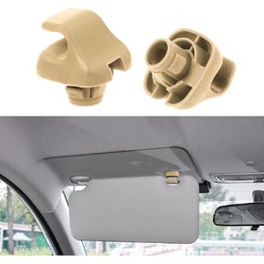 2PCS Sun Visor Clips for Cars, Sun Visor Support Clip Retainer, Auto Sunvisor Hook Bracket Holder Replacement 88217S04003ZA, Premium Automotive Visor Accessories for Honda Civic CR-V Acura TSX (Gray)