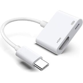 Apple Lightning to HDMI Adapter, Digital AV Audio Dongle, 1080P Sync Screen Cable for iPhone, iPad, iPod to TV/Projector/Monitor, MFi Certified Video Converter