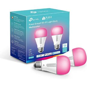 New Kasa Smart Bulb, Full Color Changing Dimmable Smart WiFi Light Bulb Compatible with Alexa and Google Home, A19, 9W 800 Lumens,2.4Ghz only, No Hub Required, 1-Pack (KL125), Multicolor