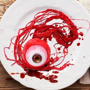 Shappy Halloween Fake Eyeballs Ripped Out Eyeball Prop Realistic Horror Halloween Decoration Scary Movie Hand Made Quality Ripped Out Eyes for Halloween Trick or Treat Party Favors(Green)