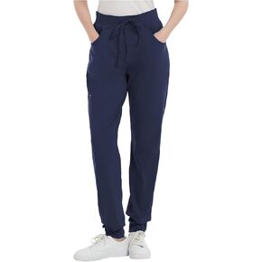 QBK Petite/Tall/Regular Jogger Scrubs for Women Stain Resistant Scrub Pant 4-Way Stretch Comfort with 5 Pockets