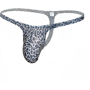 Men's Leopard Print Thong Ice Silk| Fashionable Print, Stretchy Fabric, Sexy Wild Charm