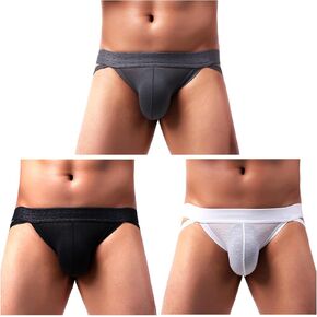 Arjen Kroos Men's Sexy Jock Strap Thong Translucent Jockstrap Underwear Breathable Athletic Supporter