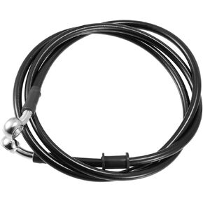 Motoforti 55.12" Length 10mm ID Motorcycle Hydraulic Brake Line Oil Hose Pipe Stainless Steel Braided Cable for ATV Motocross Sport Bikes Black Long-lasting
