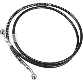 55.12" Length 10mm ID Motorcycle Hydraulic Brake Line Oil Hose Pipe Stainless Steel Braided Cable for ATV Motocross Sport Bikes Street Bikes Black Vehicle Components