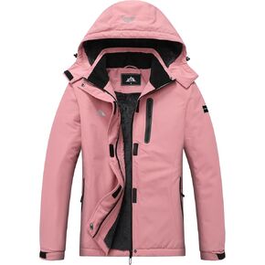 MOERDENG Women's Snow Ski Jacket Warm Winter Coat Waterproof Snowboarding Jacket Fleece Mountain Winter Jacket