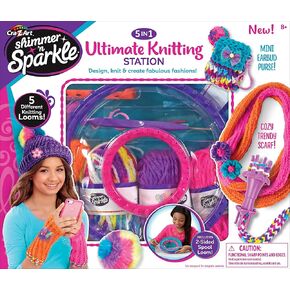 محطة الحياكة النهائية 5 في 1 من Cra-Z-Art Shimmer 'n Sparkle