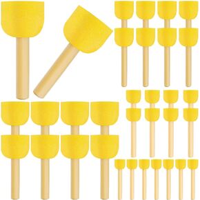 30Pcs Paint sponges for Kids - Assorted Size Round Sponge Brushes for Painting - Foam Brushes for Painting - Paint Tools for Kids