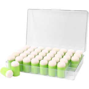 40 Pieces Sponge Daubers W/Storage Case - Great for Applying Ink, Chalk, Paint, and More to Your Projects - Fits Over The Finger and Makes Blending Accuracy Easier