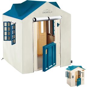 Outdoor Playhouse Cover, All Weather Protective Cover for Little Tikes Cape Cottage Playhouse, Full-Fitting, with Door and Window, 43" W x 35" D x 48" H, (Cover Only, Blue) in Saudi Arabia