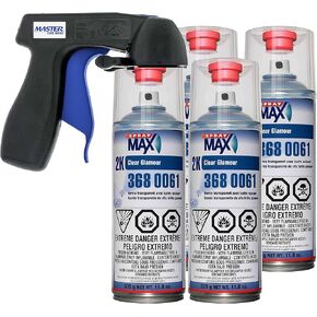 Spraymax 2K Clear Coat Aerosol Spray Cans - 4 Pack - High Gloss Automotive Clear Coat for Car Repair and New Paint Jobs - Two Stage Clear Coat - Professional Results - With Master Aerosol Trigger
