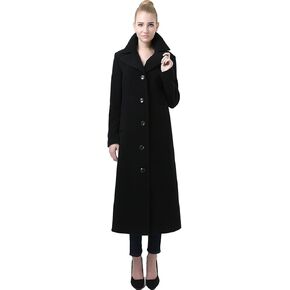 BGSD Women Jeanette Long Wool Blended Single Breasted Maxi Walking Coat (Also available in Plus Size and Petite)