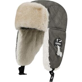 Croogo Trapper Hat Winter Hats for Men Trooper Russian Warm Hat with Ear Flaps Women Ushanka Fur Hat Windproof Ski Hat