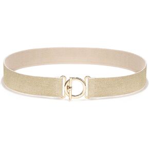 Glamorstar Elastic Belts for Women Skinny Stretchy Waist Belts for Dresses