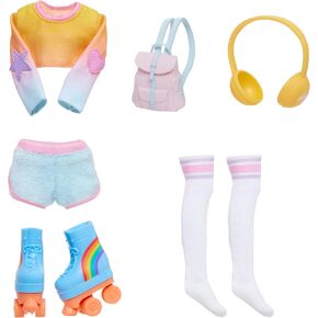 Rainbow High Fashion Pack, Skate Social Includes 1 Full Skate Outfit, Roller Skate Shoes, Jewelry and Play Accessories. Mix & Match to Create Tons of Fun Looks. Kids Toy Gift Ages 4-12