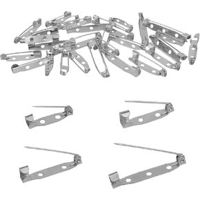 30 Pcs Brooch Pins, 4 Sizes Pack, Badge Pins Safety Pins for DIY Craft Badge Name Tag