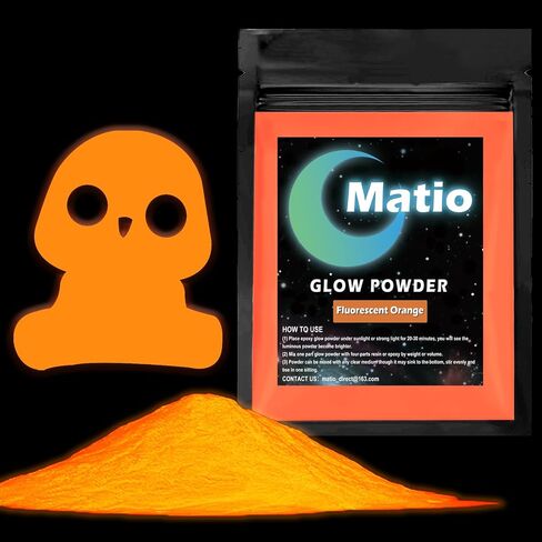 Matio Glow in The Dark Pigment Powder, 15g/0.5oz Red Epoxy Resin Luminous Pigments Long Lasting Craft Colorant Dye for Slime, Nails Art, Acrylic Paint, DIY Fine Art, Halloween Christmas Decoration in Saudi Arabia