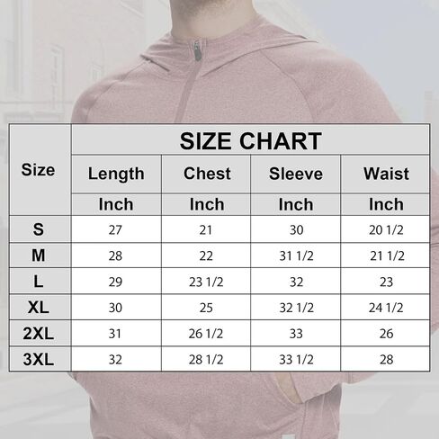 Mens Long Sleeve Quarter Zip Pullover Hoodie Lightweight Regular Fit Hooded Sweatshirt with Kangaroo Pocket in Saudi Arabia