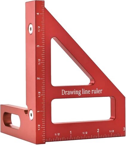 Imperial 3D Multi-Angle Measuring Ruler,Miter Triangle Ruler Precision Layout Measuring Tool,45/90 Degree Aluminum Alloy Woodworking Square Protractor for Woodworking (Blue) in Saudi Arabia