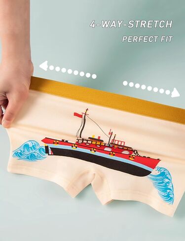 Kiench Boys Boxer Briefs Cotton Underwear Kids Underpants Pack of 8 in Kuwait