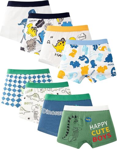 Kiench Boys Boxer Briefs Cotton Underwear Kids Underpants Pack of 8 in Kuwait