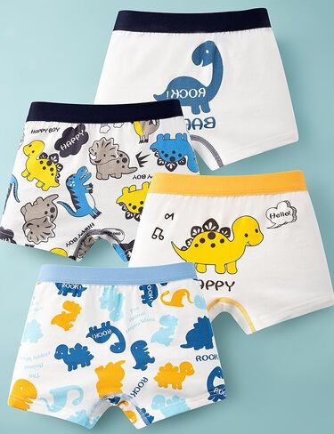 Kiench Boys Boxer Briefs Cotton Underwear Kids Underpants Pack of 8 in Kuwait
