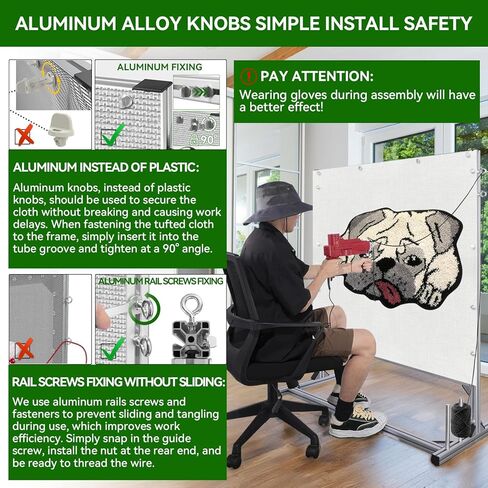 طقم إطارات سجادة Yosuny، أحدث إطار معدني من الألومنيوم مقاس 55.1 بوصة لصنع السجاد، إطار سجادة للخياطة، طقم خصلة السجاد للمبتدئين والمحبين in Kuwait