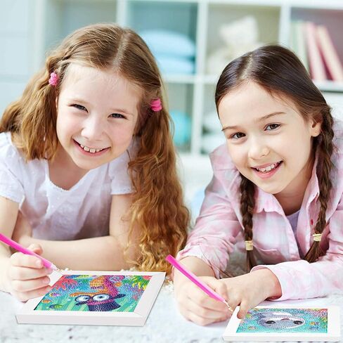 mjcakrn 4 حزم DIY الكرتون الماس مجموعات الفن للمبتدئين، والحيوانات لطيف DIY 5D الماس الفنون فسيفساء مجموعات للبالغين، والفنون والحرف جوهرة كبيرة كامل جولة الحفر جوهرة الفن لديكور جدار المنزل 6X6 بوصة in Saudi Arabia