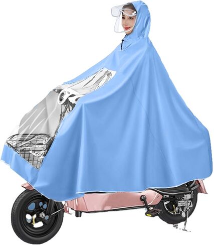 معطف واق من المطر مقاوم للماء للدراجات النارية، سترة مطر لكامل الجسم E Bike لركوب الدراجات والسكوتر (XXXL) in Saudi Arabia