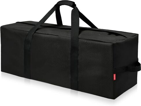 42'' Sports Duffle Bag - Extra Large Travel Duffel Tote Bag Gym Overnight Weekender Shopping Christmas Tree Bag with 2-Way Durable Zippers Water Resistant, Black, 1 Pack in Saudi Arabia