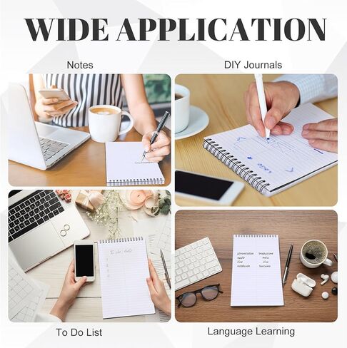 6 Pack Steno Pads Spiral 6 x 9 Inch Gregg Rule 100 Sheets Steno Notebook Top Spiral Notebook for Writing Steno Books for Office College Home Office (Grey) in Saudi Arabia