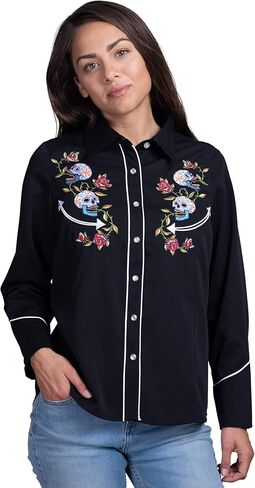 Benny's Womens Day of The Dead Western Shirt in Kuwait
