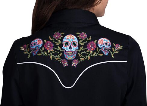 Benny's Womens Day of The Dead Western Shirt in Kuwait