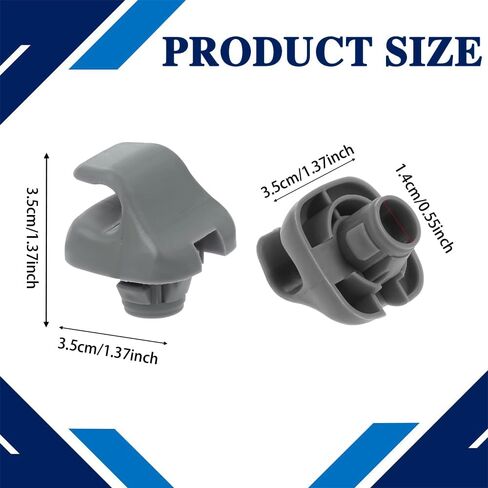 2PCS Sun Visor Clips for Cars, Sun Visor Support Clip Retainer, Auto Sunvisor Hook Bracket Holder Replacement 88217S04003ZA, Premium Automotive Visor Accessories for Honda Civic CR-V Acura TSX (Gray) in Saudi Arabia