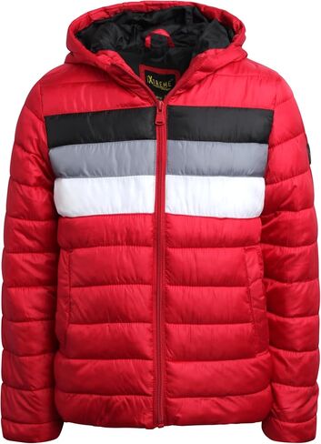 iXtreme Boys' Puffer Jacket - Full Zip Up Bomber Jacket for Boys - Cozy Boys' Winter Jackets (4-18) in Kuwait