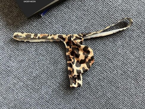 Men's Leopard Print Thong Ice Silk| Fashionable Print, Stretchy Fabric, Sexy Wild Charm in Kuwait