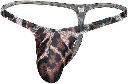 Men's Leopard Print Thong Ice Silk| Fashionable Print, Stretchy Fabric, Sexy Wild Charm in Kuwait