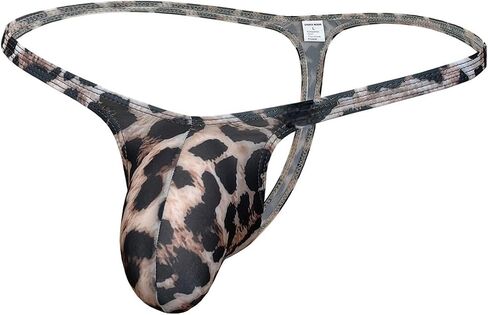 Men's Leopard Print Thong Ice Silk| Fashionable Print, Stretchy Fabric, Sexy Wild Charm in Kuwait