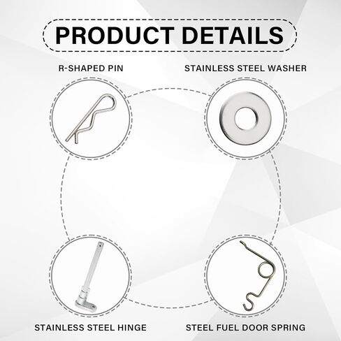 Ford Fuel Tank Repair Kit, Fuel Door Hinge Pin with Gas Door Spring Permanent Tank Repair Kit for 2015-2023 F150 Fuel Filler Neck Housing Loose Gas Cap Fix in Saudi Arabia